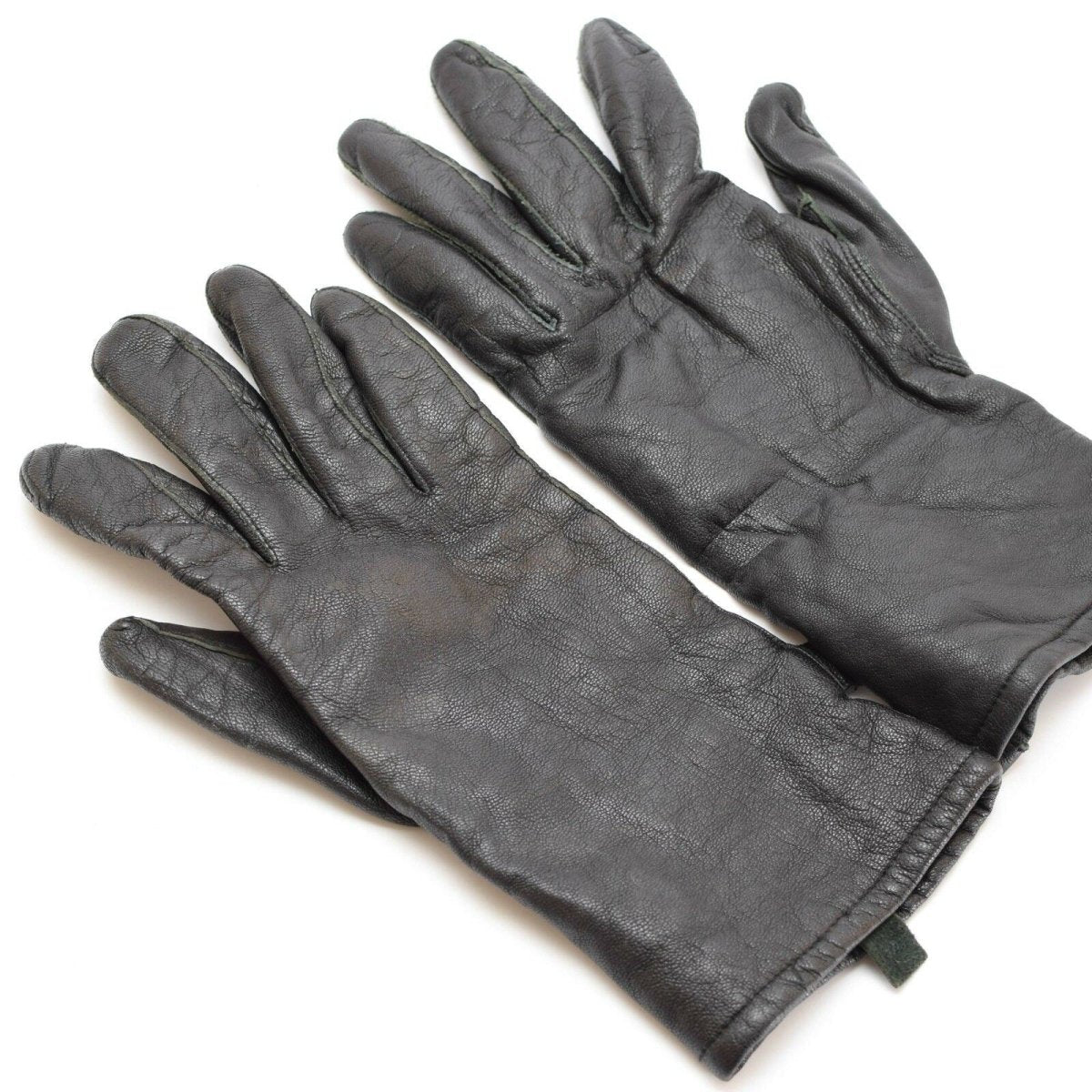 Gants de Combat militaires britanniques originaux, sangles de poignet en cuir, émis par l'armée, noirs