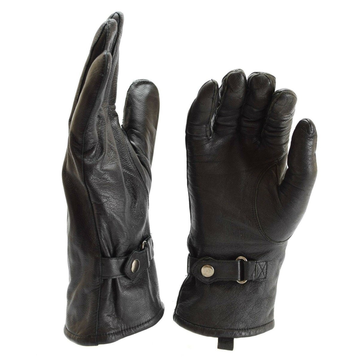 Gants de Combat militaires britanniques originaux, sangles de poignet en cuir, émis par l'armée, noirs