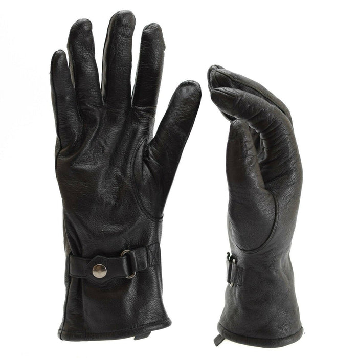 Gants de combat militaires britanniques originaux, sangles de poignet en cuir, émis par l'armée noire - GoMilitar