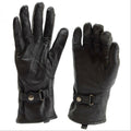 Gants de Combat militaires britanniques originaux, sangles de poignet en cuir, émis par l'armée, noirs
