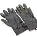 Gants de Combat militaires britanniques originaux, sangles de poignet en cuir, émis par l'armée, noirs