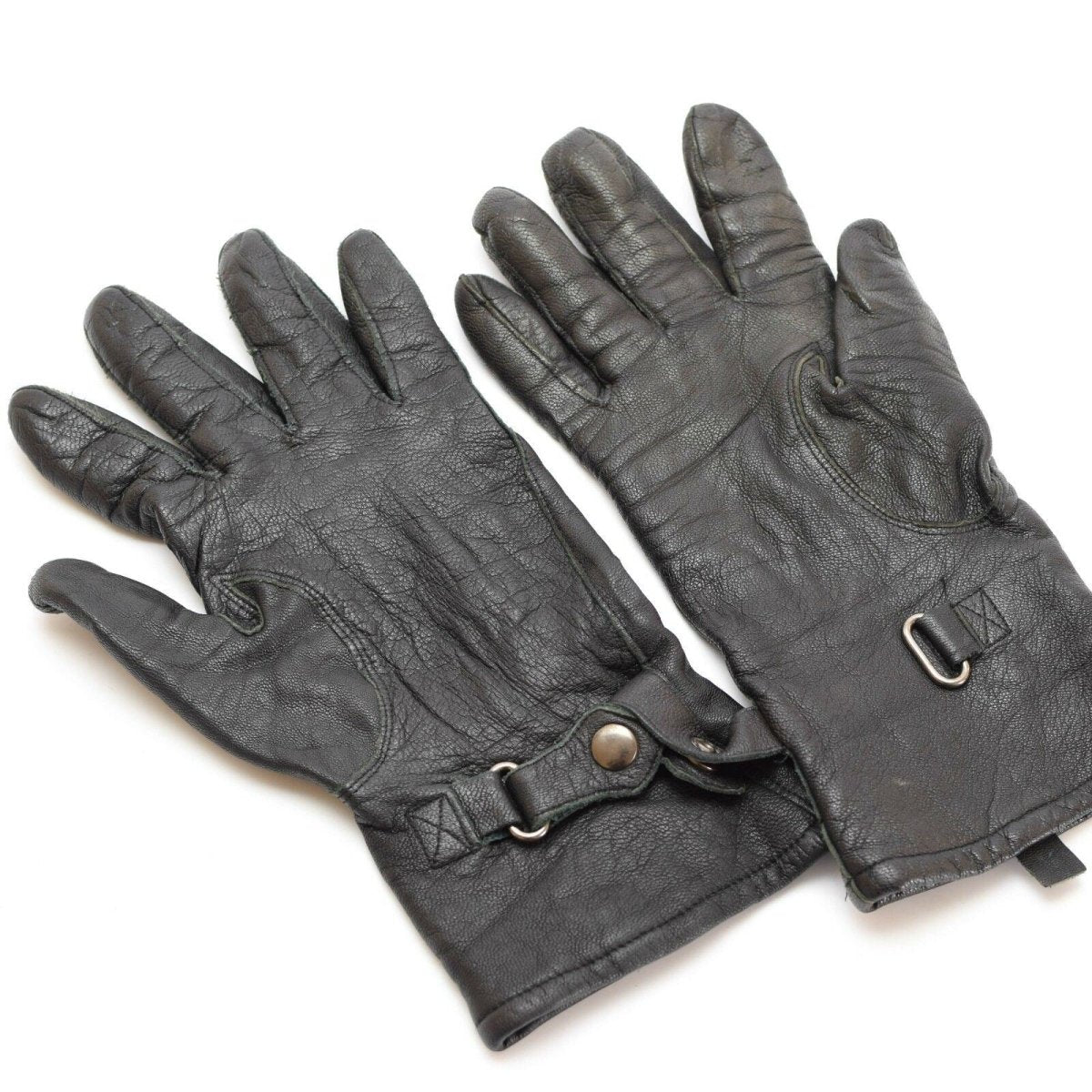 Gants de Combat militaires britanniques originaux, sangles de poignet en cuir, émis par l'armée, noirs