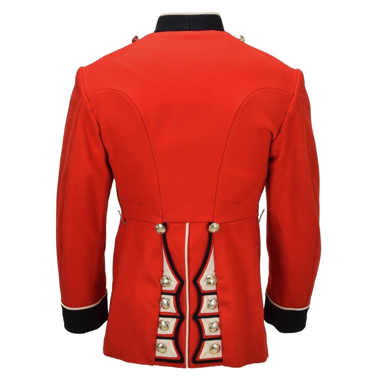 Veste formelle militaire britannique originale boutons dorés sans épaulettes rouge