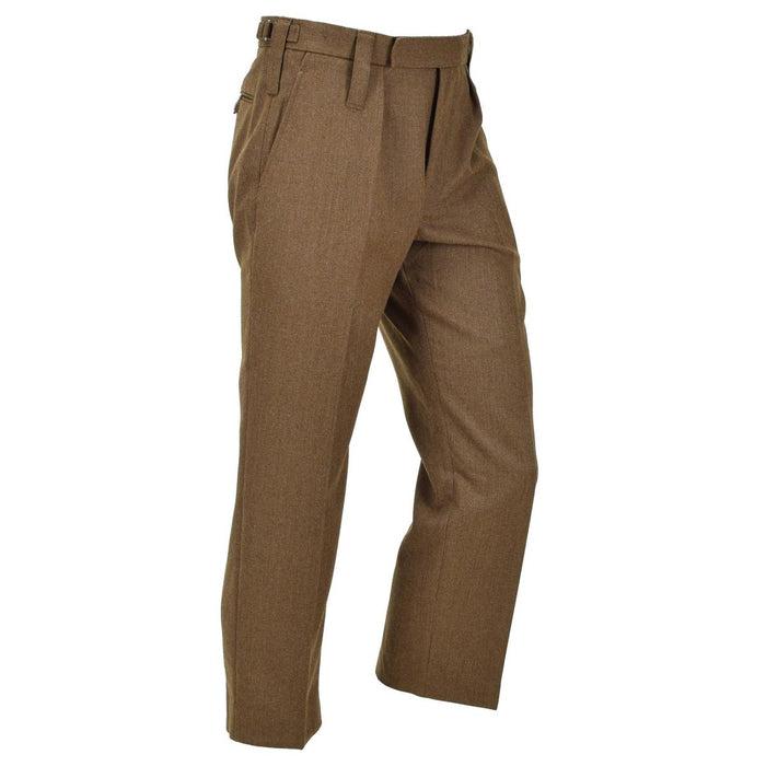 Pantalon formel militaire britannique original, pantalon d'uniforme en laine marron - GoMilitar