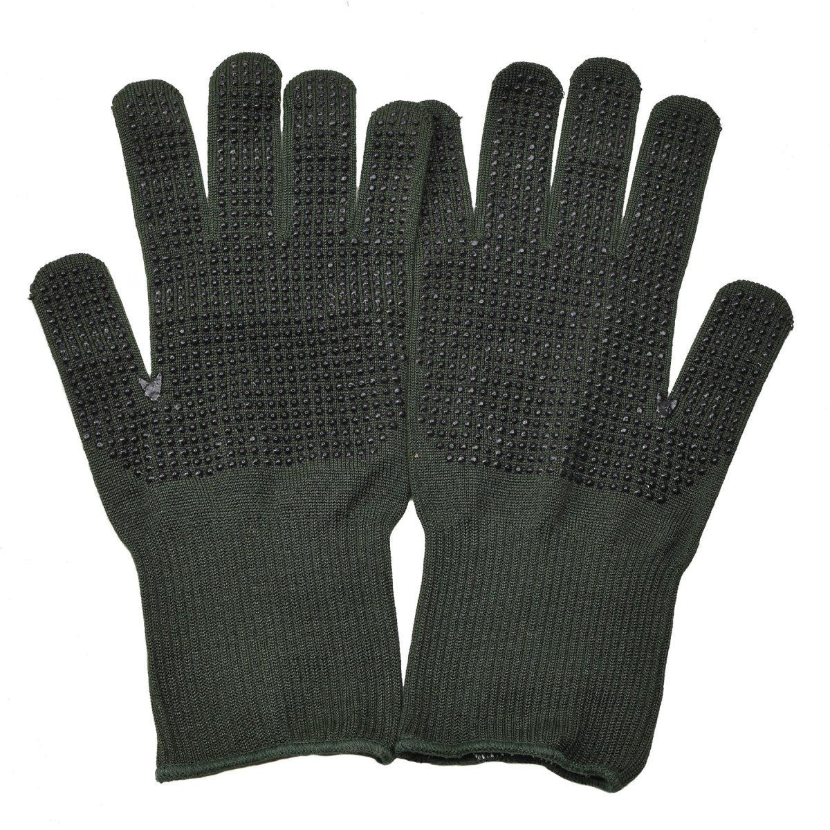 Gants militaires britanniques originaux antidérapants avec paumes en fibre d'aramide Nomex vert NEUF