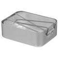 Kit de cuisine militaire britannique original, ensemble de cuisine d'extérieur en aluminium gris