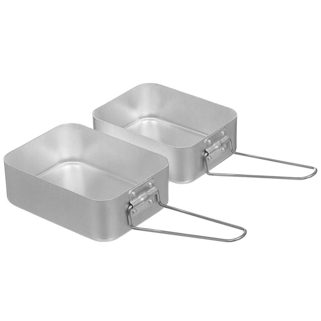 Kit de cuisine militaire britannique original, ensemble de cuisine d'extérieur en aluminium gris