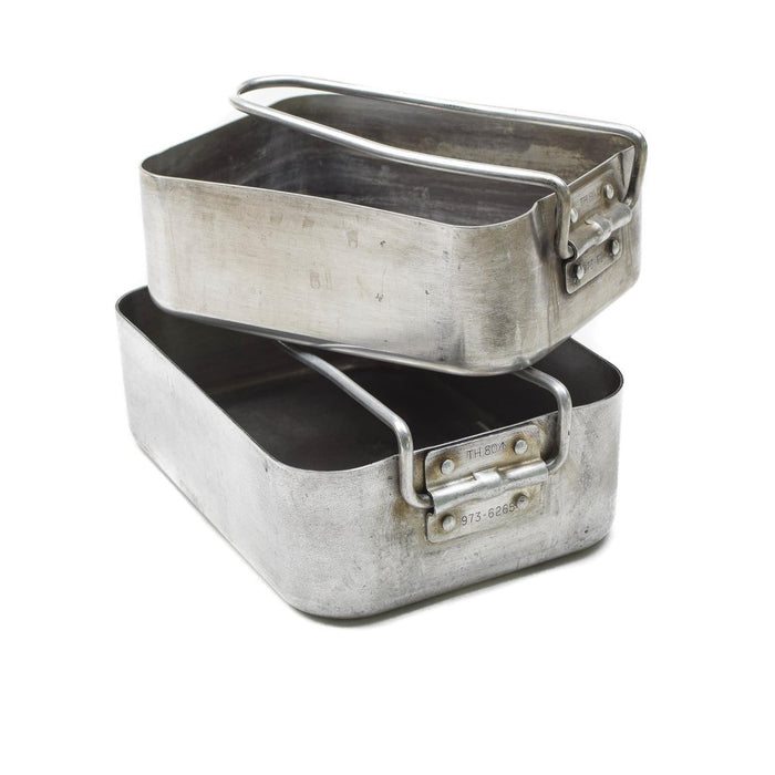 Boîtes à gamelles militaires britanniques originales, assiette de randonnée en aluminium, poêle de camping en plein air - GoMilitar