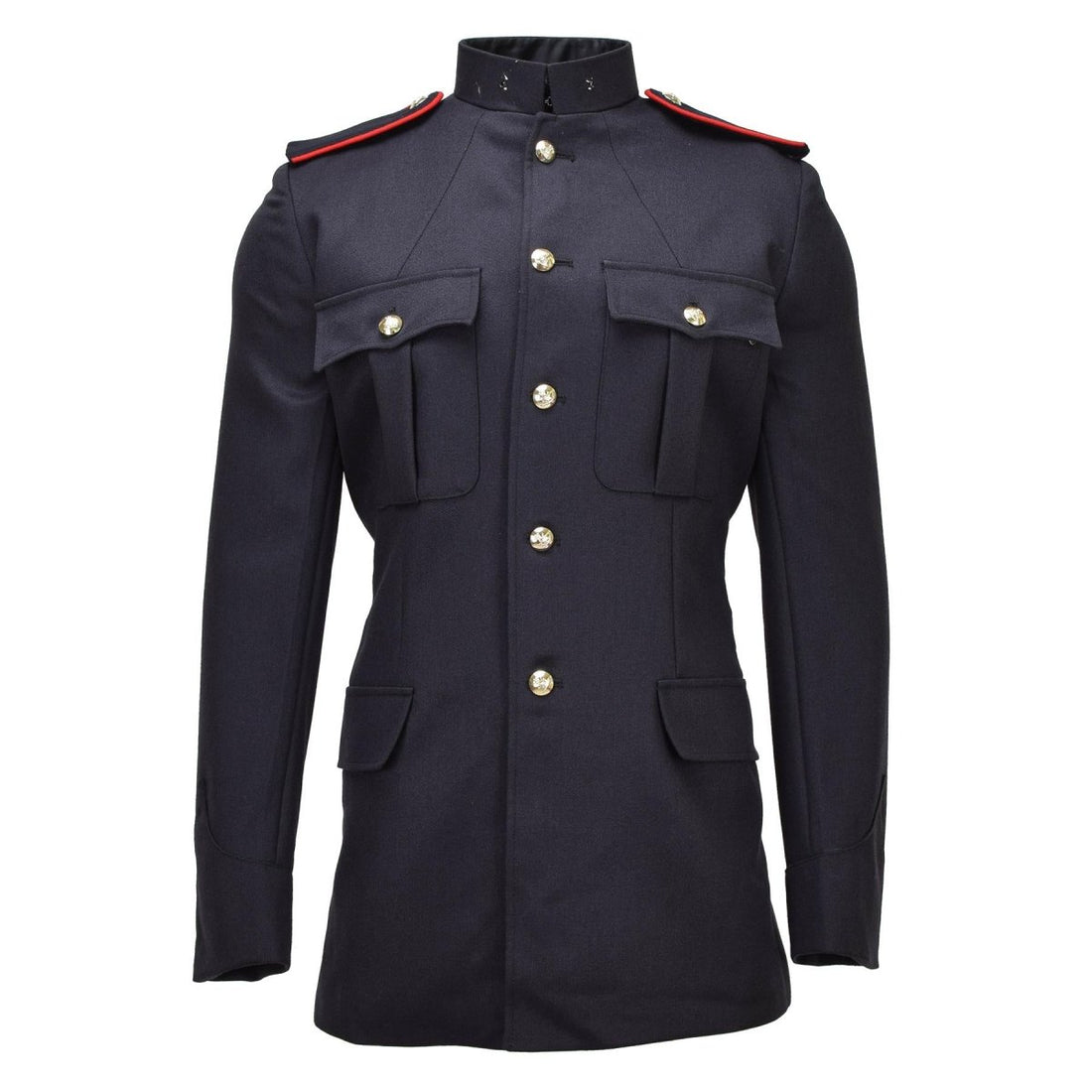 Tunique Militaire Britannique Originale Veste Formelle Laine Boutons Métal Noir