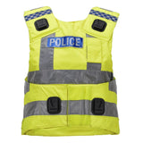 Gilet pare-balles original de la police britannique à double usage jaune haute visibilité