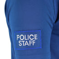 T-shirt original de la police britannique, bleu, matière respirante, fermeture éclair sur le devant