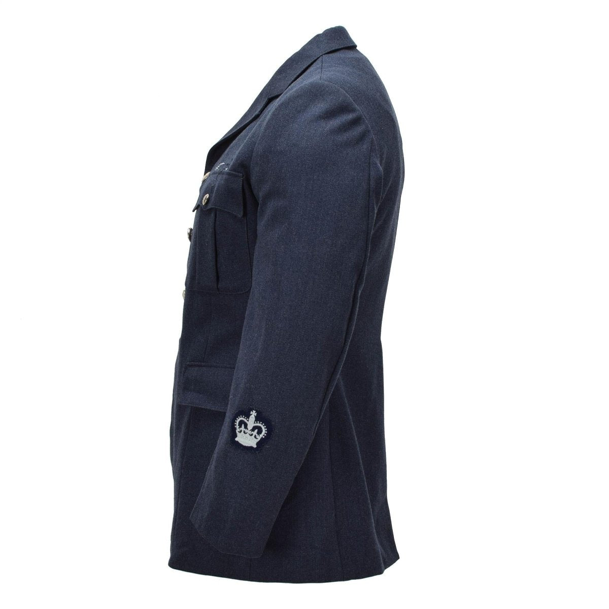 Veste de tenue de défilé militaire originale de la RAF britannique Vintage formelle bleu marine