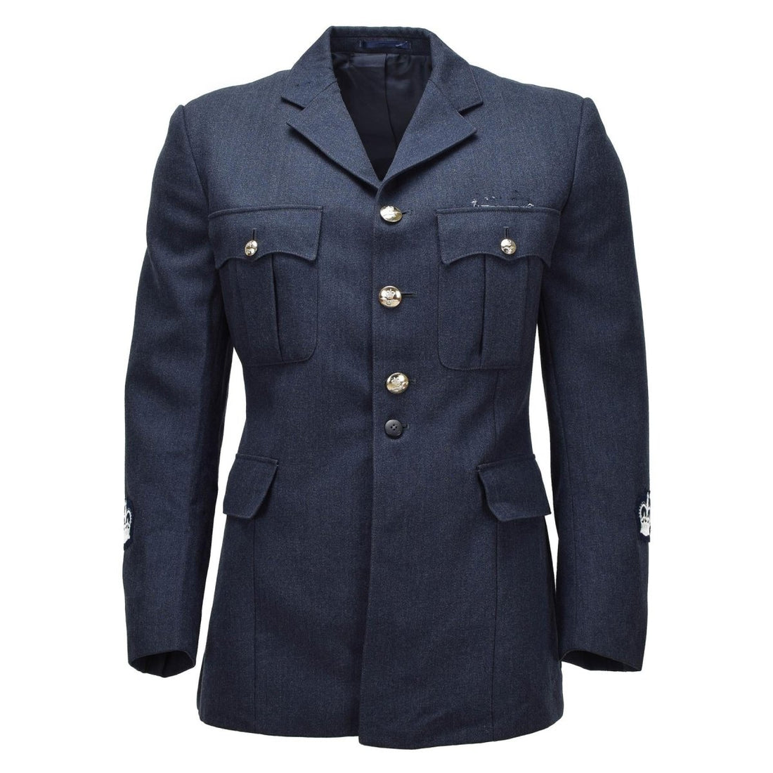 Veste de tenue de défilé militaire originale de la RAF britannique Vintage formelle bleu marine