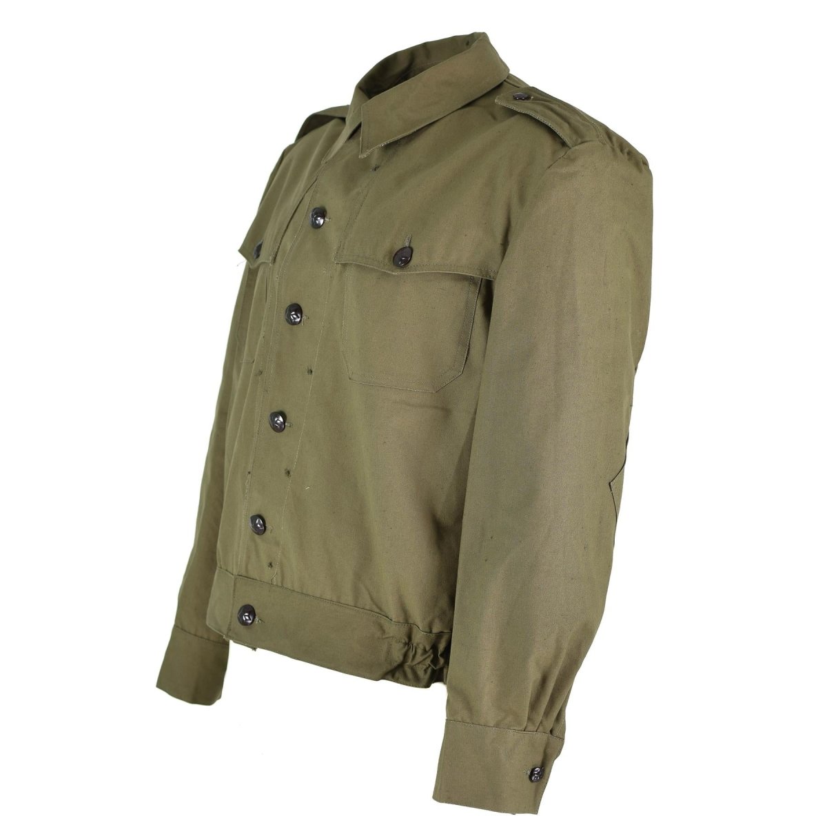 Veste en toile originale des troupes de campagne de l'armée bulgare, édition OD des surplus militaires