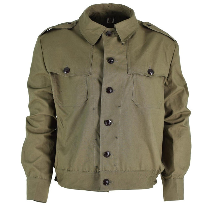 Original Bulgarian army field troops canvas ike jacket OD military surplus issue - GoMilitar