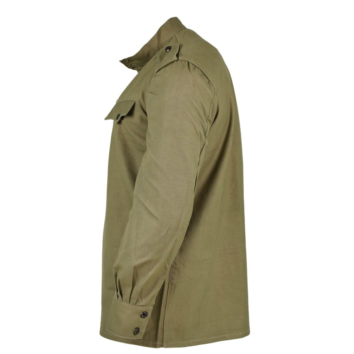 Veste chemise kaki olive originale de l'armée bulgare, veste militaire de combat à manches longues