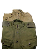 Veste chemise kaki olive originale de l'armée bulgare, veste militaire de combat à manches longues