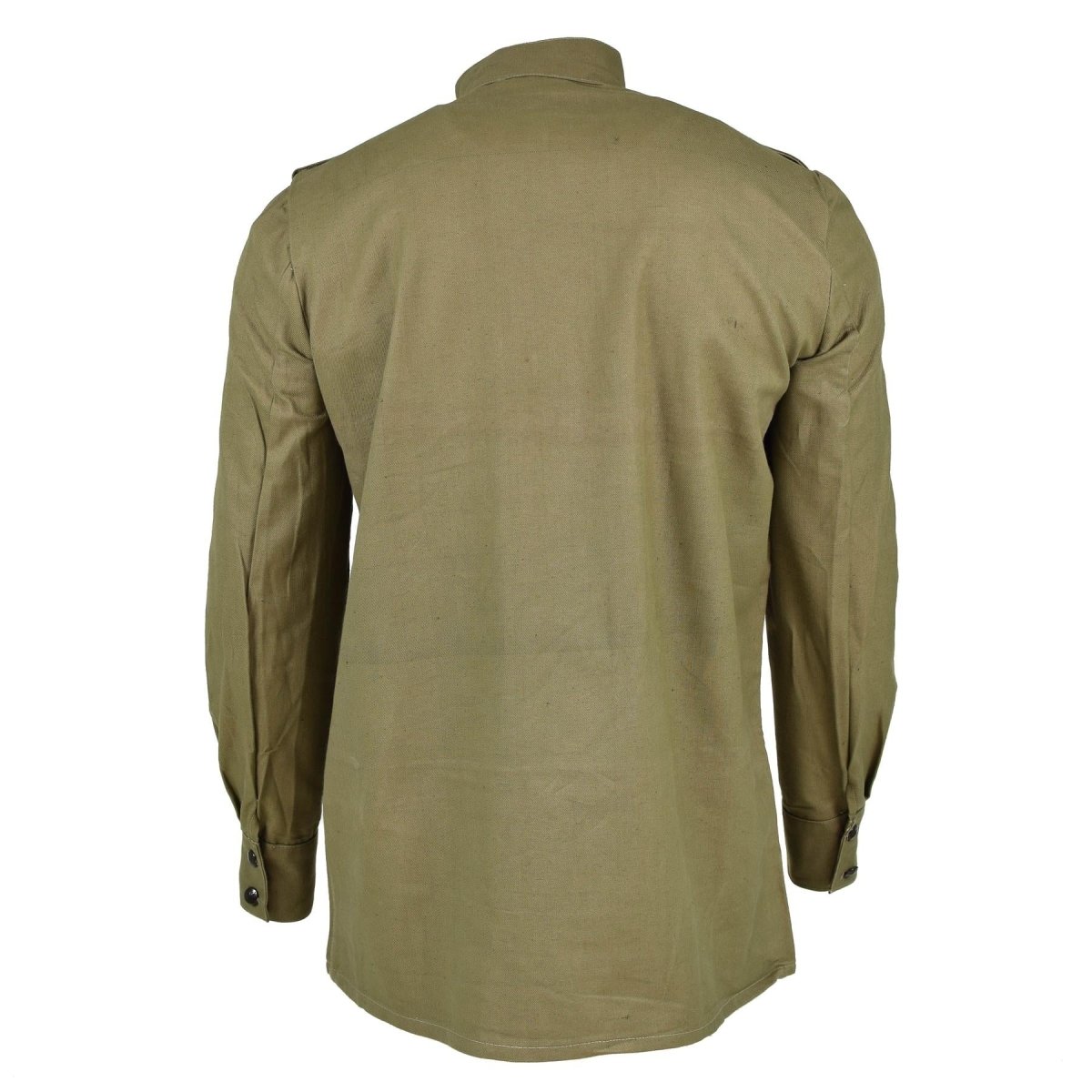 Veste chemise kaki olive originale de l'armée bulgare, veste militaire de combat à manches longues