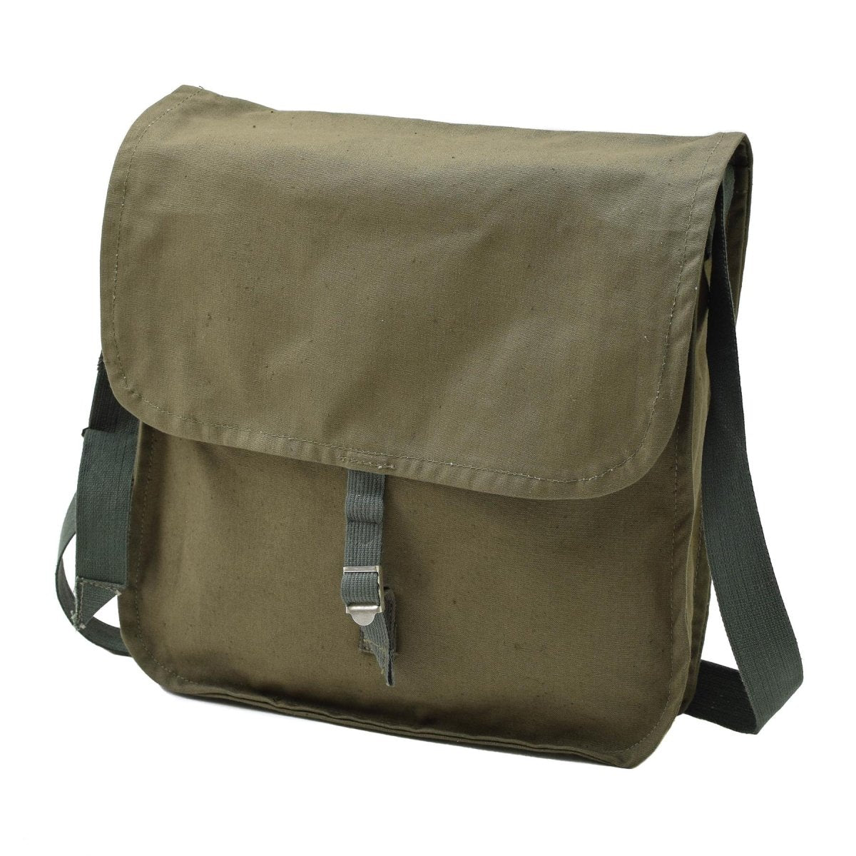 Sac à bandoulière olive original de l'armée bulgare avec bandoulière réglable pour voyage en plein air NEUF