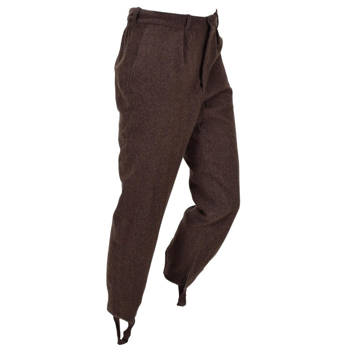 Original Bulgarian Army Wool Uniform Trousers Unused Surplus Dark Brown - GoMilitar