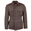 Veste classique militaire bulgare originale en laine marron d'hiver chaude coupe-vent NEUF