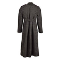 Manteau militaire bulgare original en laine grise, manteau d'hiver épais et long