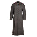 Manteau militaire bulgare original en laine grise, manteau d'hiver épais et long