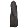Manteau militaire bulgare original en laine grise, manteau d'hiver épais et long