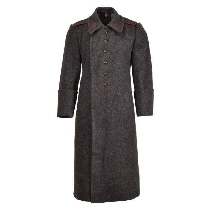 Manteau long en laine militaire bulgare original, manteau d'hiver vintage formel gris - GoMilitar
