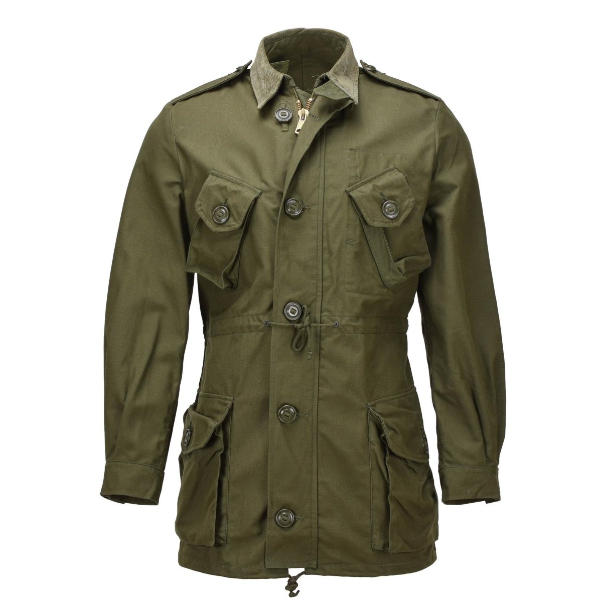 Veste de campagne originale de l'Armée canadienne Combat 1981 Surplus militaire vert olive