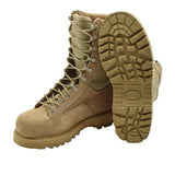 Bottes de combat STC originales de l'armée canadienne en cuir suédé, surplus militaire marron