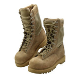 Bottes de combat STC originales de l'armée canadienne en cuir suédé, surplus militaire marron