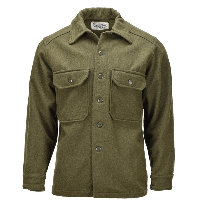 Veste de campagne en laine originale de l'armée canadienne, Surplus militaire vintage olive - GoMilitar