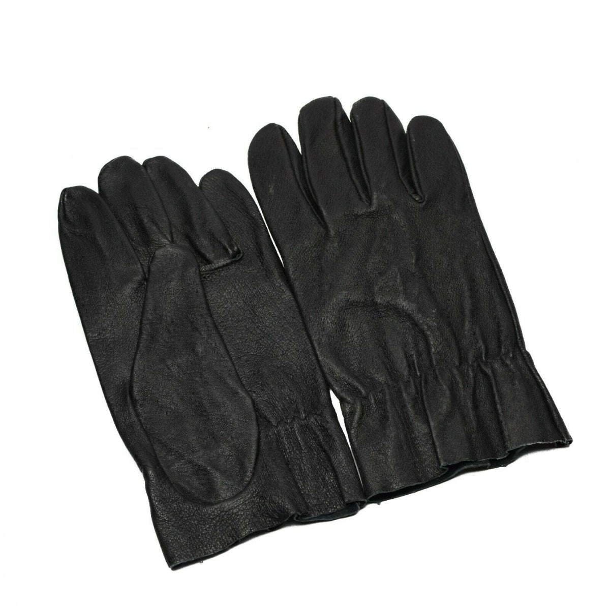 Gants de combat en cuir d'origine de l'armée tchèque. Cuir véritable noir NEUF