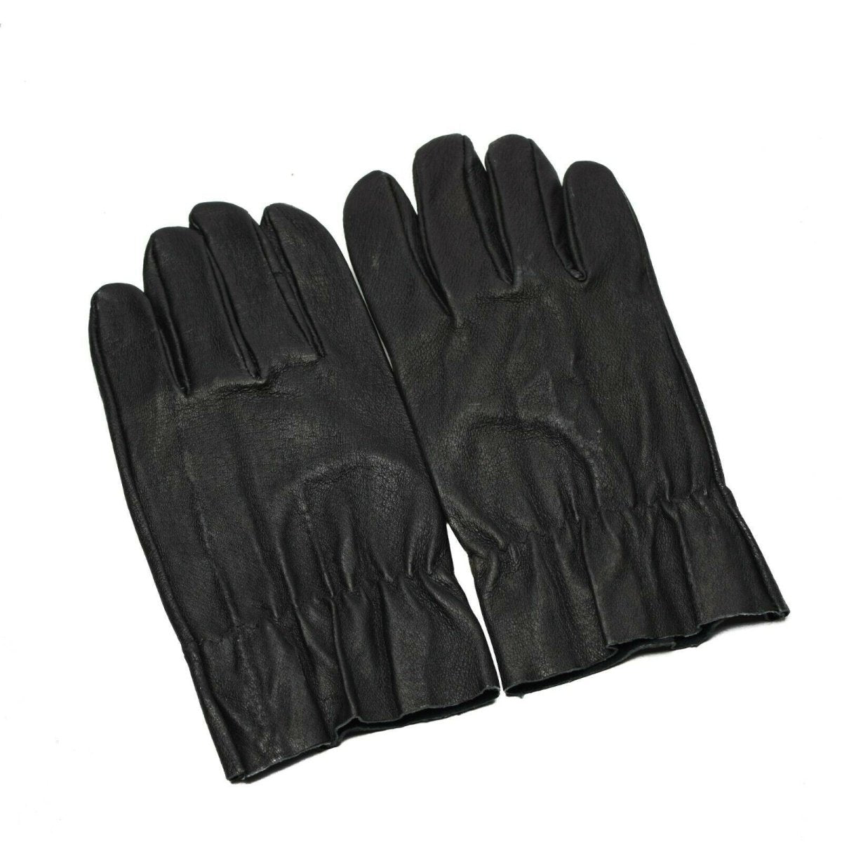 Gants de combat en cuir d'origine de l'armée tchèque. Cuir véritable noir NEUF