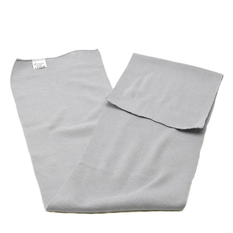 Folded gray fabric on a white background