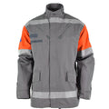 Veste de l'armée tchèque originale CZ, protection civile, gris, surplus de terrain, bande réfléchissante