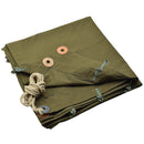 Original Czech army khaki poncho tent water - resistant vintage camping outside - GoMilitar