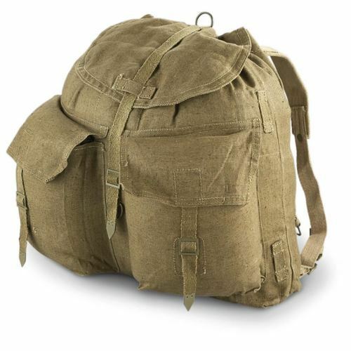 Sac à dos en toile M60 de l'armée tchèque originale, sac à dos militaire Vintage avec sangles en Y