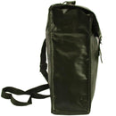 Original Czech army M85 olive drab vinyl military bread bag with adjustable shoulder strap and secure flap closure