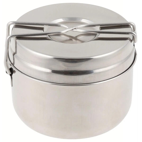 Original Czech Army stainless steel mess tin set camping outdoor cooking pot pan - GoMilitar