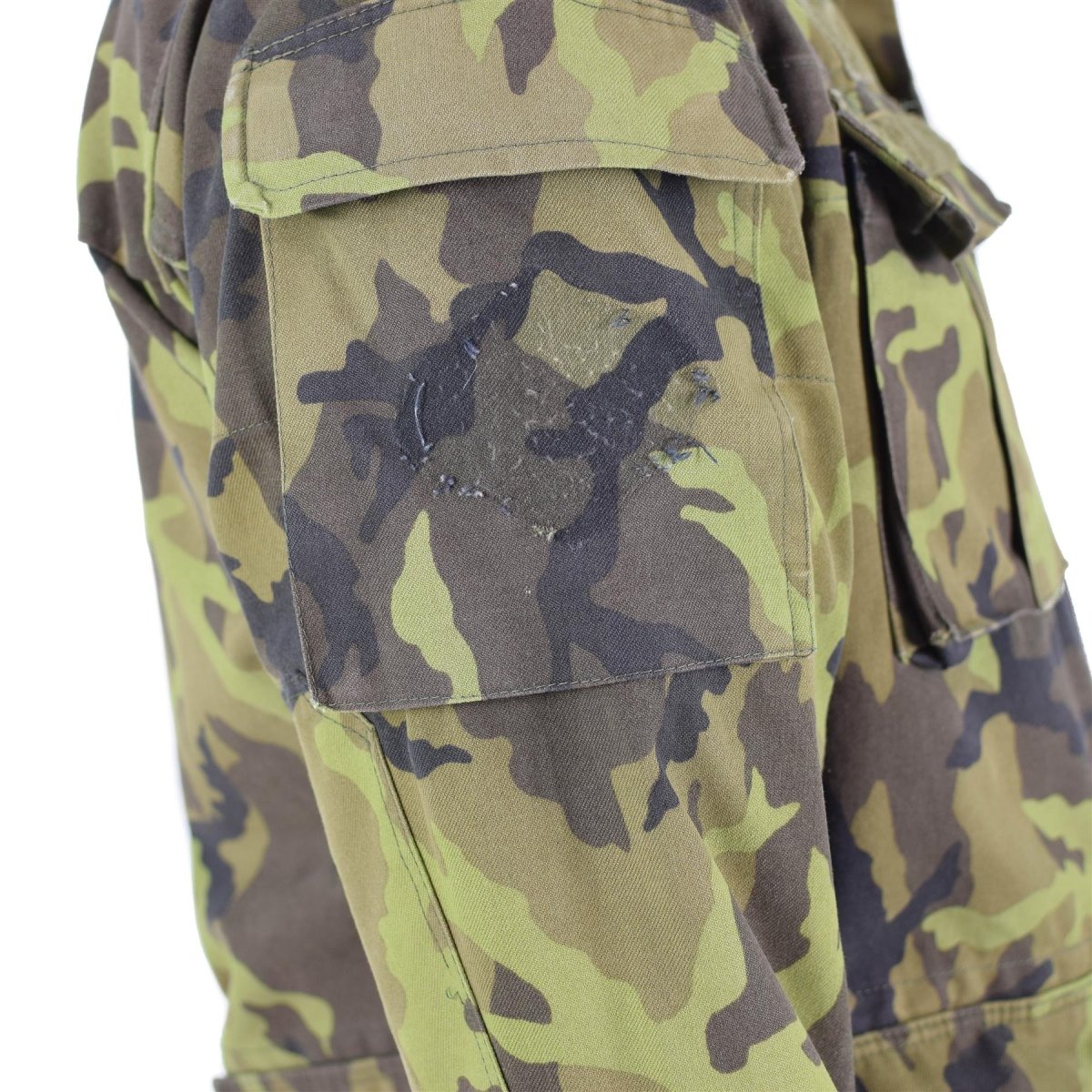 Veste de campagne originale des troupes de l'armée tchèque, parka à motif camouflage à feuilles, surplus militaire