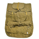 Original Czech Army vintage M60 canvas rucksack with multiple pockets and Y-strap suspenders, new condition.