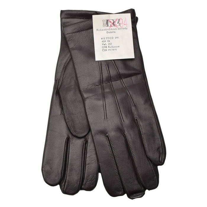 Gants d'hiver chauds et froids en cuir marron de l'armée tchèque, coupe ajustée et décontractée, neufs - GoMilitar