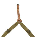 Harnais d'épaule original de l'armée tchèque en toile et cuir avec bretelles en Y