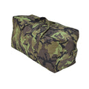 Original Czech military duffle bag in M95 camouflage pattern with zippered closure and sturdy handles for travel and sports use.