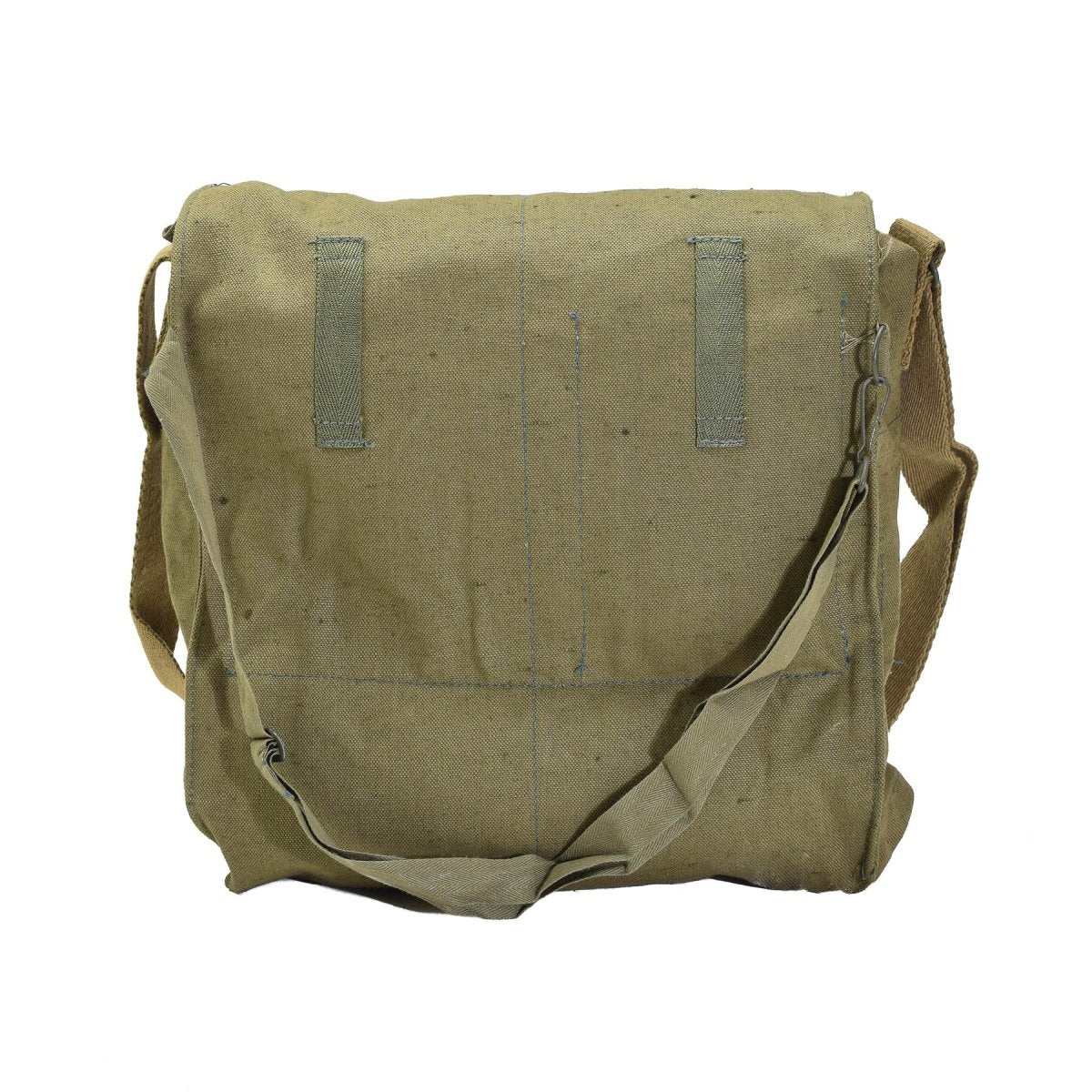 Sac à bandoulière original pour masque à gaz militaire tchèque en toile verte vintage surplus NEUF