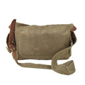 Sac à bandoulière militaire tchèque d'origine en toile, sac utilitaire avec bretelles en cuir vintage