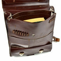 Étui de carte de carte de carte de sac à épaule militaire tchèque Case de document Brown