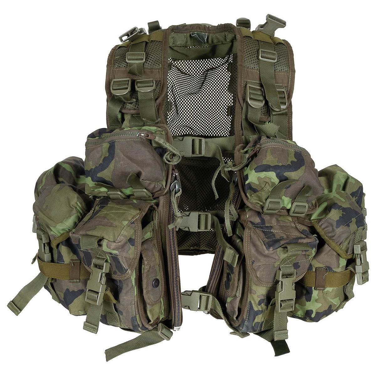 Gilet tactique militaire tchèque d'origine, système de roulement de charge de Combat M95 camouflage